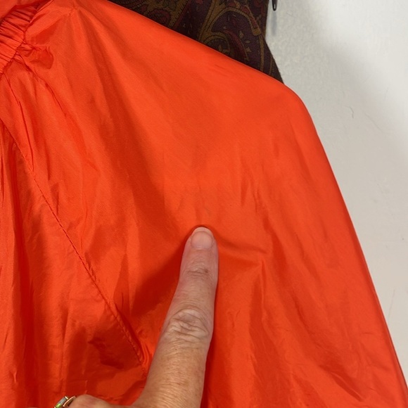 Bright Orange Hooded Women's Windbreaker Jacket - Picture 13 of 13